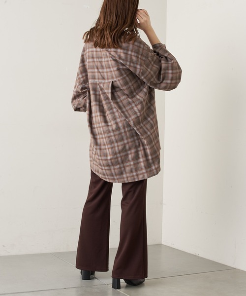 Chico(チコ)の「【Web限定】ポンチフレアスラックスパンツ(スラックス・レディース・ブラック/ベージュ/ブラウン/オレンジ/グリーン・FREE)」の7枚目の写真