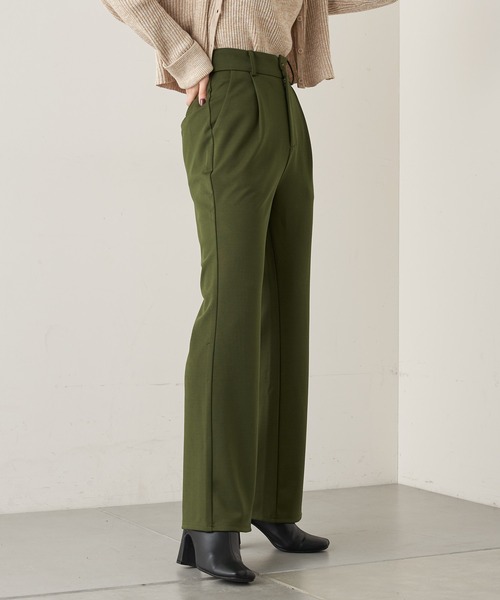 Chico(チコ)の「【Web限定】ポンチフレアスラックスパンツ(スラックス・レディース・ブラック/ベージュ/ブラウン/オレンジ/グリーン・FREE)」の9枚目の写真