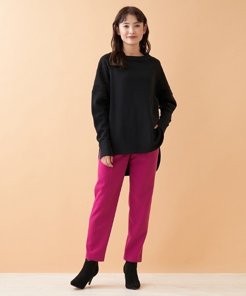 en recre(アンレクレ)の「タックテーパードパンツ(その他パンツ・レディース・サンドベージュ/グリーン/PINK・2/1)」の14枚目の写真