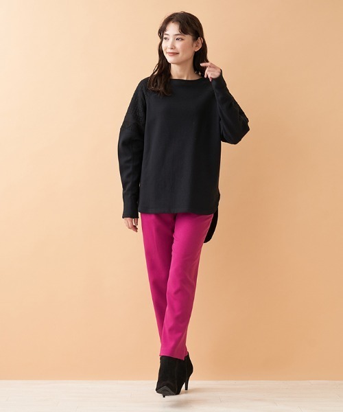 en recre(アンレクレ)の「タックテーパードパンツ(その他パンツ・レディース・サンドベージュ/グリーン/PINK・2/1)」の15枚目の写真