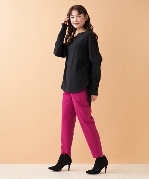 en recre(アンレクレ)の「タックテーパードパンツ(その他パンツ・レディース・サンドベージュ/グリーン/PINK・2/1)」の18枚目の写真