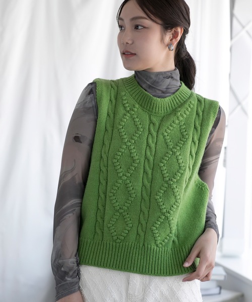 aimoha（アイモハ）の「アート配色透け感カットソー (SS)（Tシャツ/カットソー・レディース・グリーン/ベージュ/ブラック・FREE）」の5枚目の写真