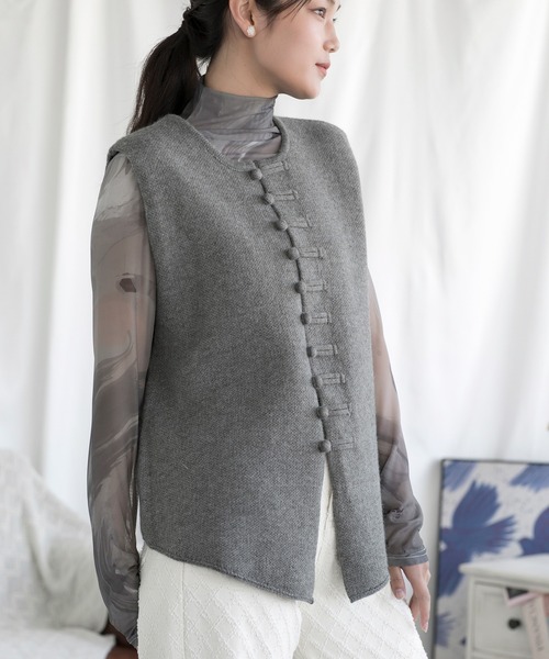 aimoha（アイモハ）の「アート配色透け感カットソー (SS)（Tシャツ/カットソー・レディース・グリーン/ベージュ/ブラック・FREE）」の11枚目の写真