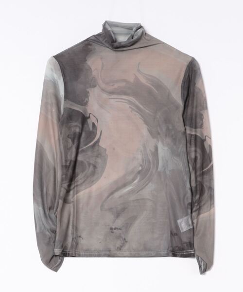 aimoha（アイモハ）の「アート配色透け感カットソー (SS)（Tシャツ/カットソー・レディース・グリーン/ベージュ/ブラック・FREE）」の13枚目の写真