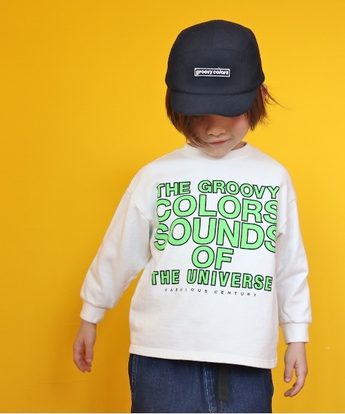 GROOVY COLORS(グルービーカラーズ)の「裏毛 SOUNDS OTU スウェット(スウェット・キッズ・グリーン/ブラック・110/120/100/90)」の2枚目の写真