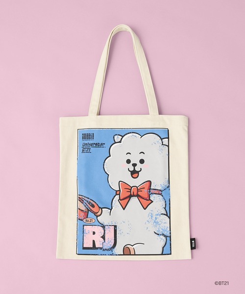 BT21（ビーティーイシビル）の「#【BT21】キャラクターコットントート（トートバッグ・レディース・ホワイト/オフホワイト/アイボリー/ホワイト系その他/ホワイト系その他3/ベージュ系その他2/ホワイト系・ONE SIZE）」の4枚目の写真