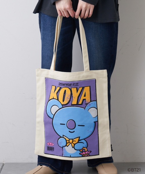 BT21（ビーティーイシビル）の「#【BT21】キャラクターコットントート（トートバッグ・レディース・ホワイト/オフホワイト/アイボリー/ホワイト系その他/ホワイト系その他3/ベージュ系その他2/ホワイト系・ONE SIZE）」の14枚目の写真