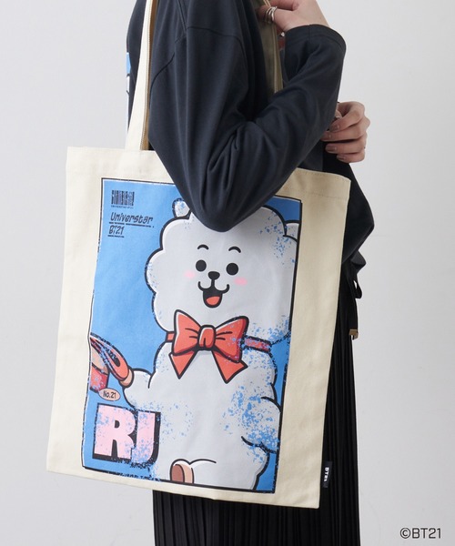 BT21（ビーティーイシビル）の「#【BT21】キャラクターコットントート（トートバッグ・レディース・ホワイト/オフホワイト/アイボリー/ホワイト系その他/ホワイト系その他3/ベージュ系その他2/ホワイト系・ONE SIZE）」の17枚目の写真