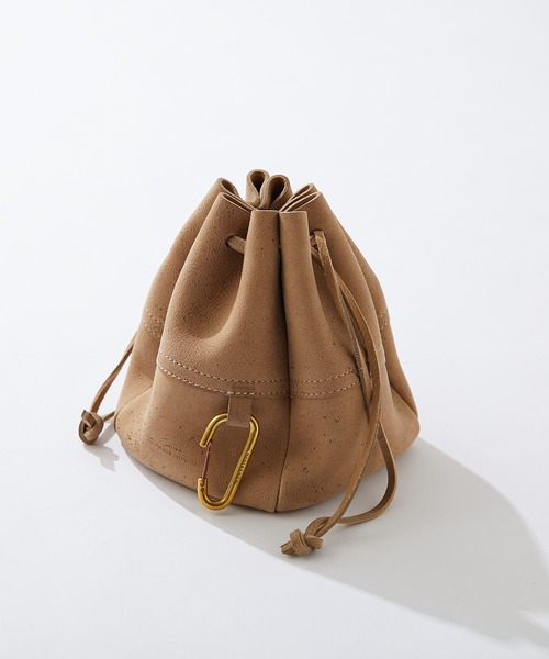 MASTER&Co(マスターアンドコー)の「【MASTER&Co./マスターアンドコー】KUDU巾着ポーチ(ハンドバッグ・レディース・サンドベージュ・ONE SIZE)」の7枚目の写真