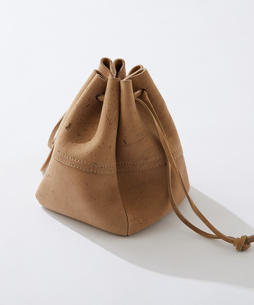 MASTER&Co(マスターアンドコー)の「【MASTER&Co./マスターアンドコー】KUDU巾着ポーチ(ハンドバッグ・レディース・サンドベージュ・ONE SIZE)」の9枚目の写真