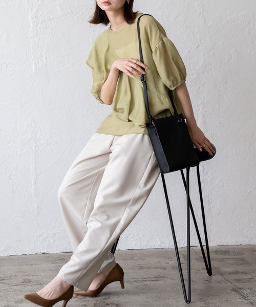 VitaFelice（ヴィータフェリーチェ）の「本牛革スクエアミニショルダーバッグ クロスボディバッグ（ショルダーバッグ・レディース・アッシュグレー/ブラック/ブラウン系その他/オフホワイト・FREE）」の18枚目の写真