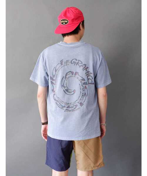 Gramicci（グラミチ）の「GRAMICCI/グラミチ　SWIRL TEE G2SU-T006（Tシャツ/カットソー・メンズ・ホワイト/パープル・MEDIUM/LARGE/X-LARGE）」の5枚目の写真