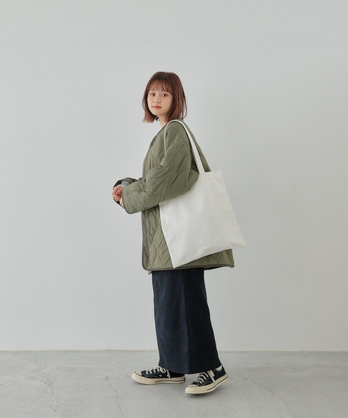 flaner（フラネ）の「flanerロゴトートバッグ（トートバッグ・レディース・ホワイト/ベージュ・FREE）」の11枚目の写真