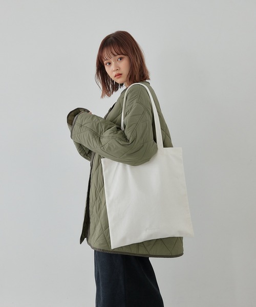 flaner（フラネ）の「flanerロゴトートバッグ（トートバッグ・レディース・ホワイト/ベージュ・FREE）」の9枚目の写真