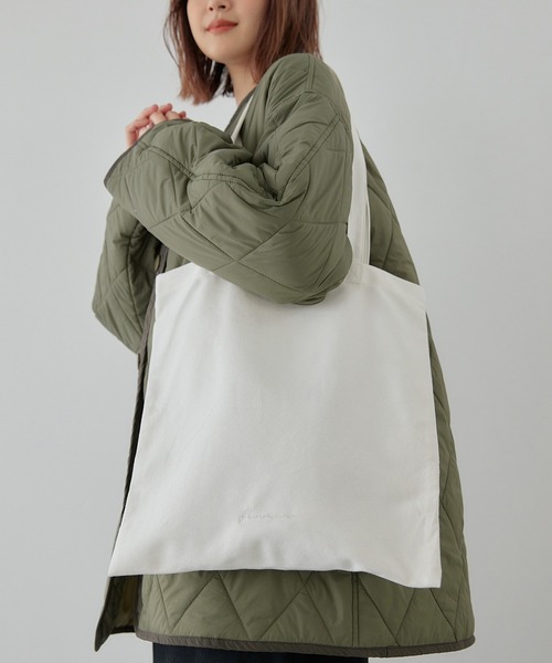 flaner（フラネ）の「flanerロゴトートバッグ（トートバッグ・レディース・ホワイト/ベージュ・FREE）」の7枚目の写真