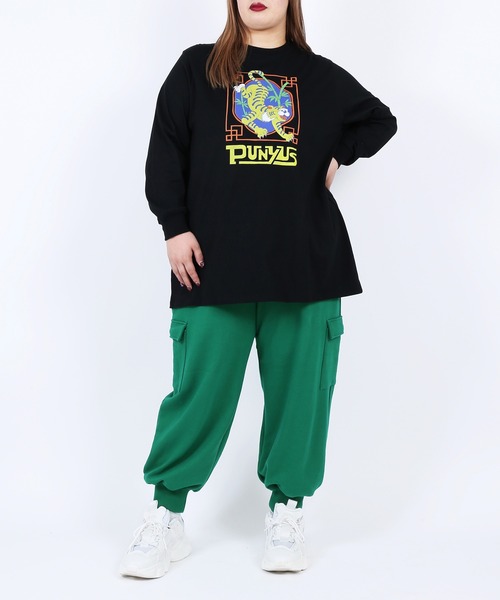 PUNYUS（プニュズ）の「カーゴスウェットパンツ（スウェットパンツ・レディース・グリーン/杢グレー/ブラック・1/2/3/4）」の21枚目の写真