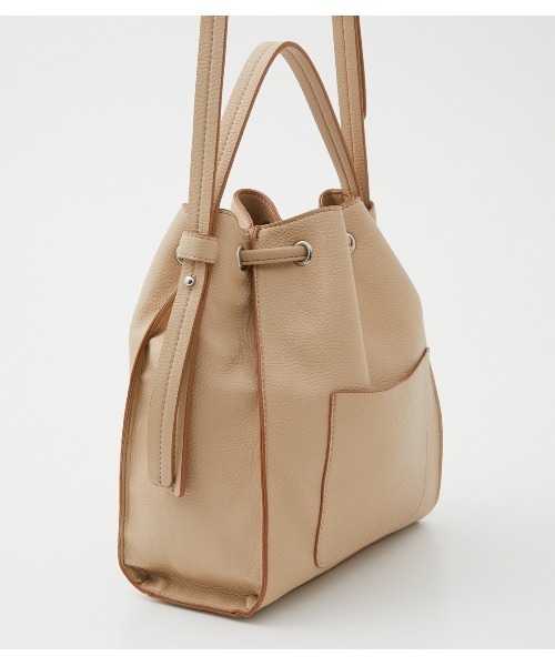 AZUL by moussy（アズールバイマウジー）の「GATHER 2WAY BAG/ギャザーツーウェイバッグ（ショルダーバッグ・レディース・ブラック/ライトベージュ/グレー系その他・FREE）」の16枚目の写真