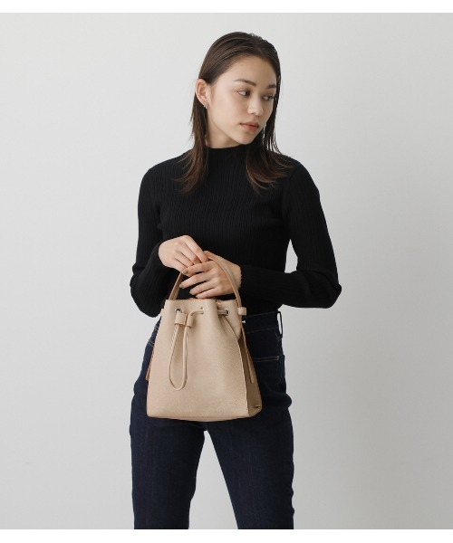 AZUL by moussy（アズールバイマウジー）の「GATHER 2WAY BAG/ギャザーツーウェイバッグ（ショルダーバッグ・レディース・ブラック/ライトベージュ/グレー系その他・FREE）」の20枚目の写真