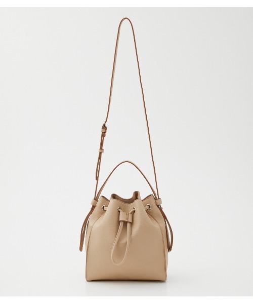 AZUL by moussy（アズールバイマウジー）の「GATHER 2WAY BAG/ギャザーツーウェイバッグ（ショルダーバッグ・レディース・ブラック/ライトベージュ/グレー系その他・FREE）」の8枚目の写真