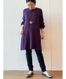 BEARDSLEY | やわらかくて透け感なし ベビーアルパカチュニックニット(ニット/セーター)