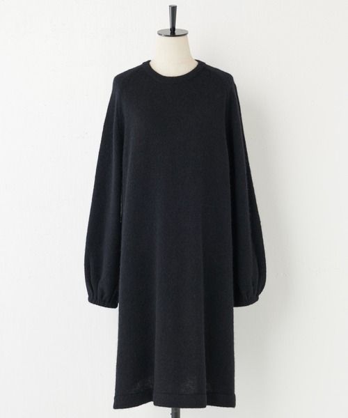 BEARDSLEY(ビアズリー)の「毛足が細く、柔らかいからチクチクしない◎ベビーアルパカチュニックニット(ニット/セーター・レディース・ブラック/パープル・FREE)」の22枚目の写真