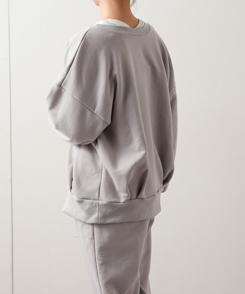 TERRITOIRE（テリトワール）の「裏毛２WAYカーディガン（カーディガン/ボレロ・レディース・チャコールグレー/グレー/ピンク・FREE）」の10枚目の写真