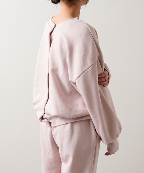 TERRITOIRE（テリトワール）の「裏毛２WAYカーディガン（カーディガン/ボレロ・レディース・チャコールグレー/グレー/ピンク・FREE）」の16枚目の写真