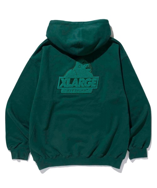 XLARGE（エクストララージ）の「EMBROIDERY SLANTED OG PULLOVER HOODED SWEAT（パーカー・メンズ・ホワイト/ブラック/ネイビー/イエロー/グリーン・S/M/L/XL）」の15枚目の写真