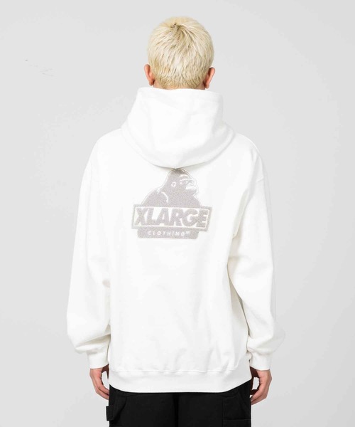 XLARGE（エクストララージ）の「EMBROIDERY SLANTED OG PULLOVER HOODED SWEAT（パーカー・メンズ・ホワイト/ブラック/ネイビー/イエロー/グリーン・S/M/L/XL）」の16枚目の写真