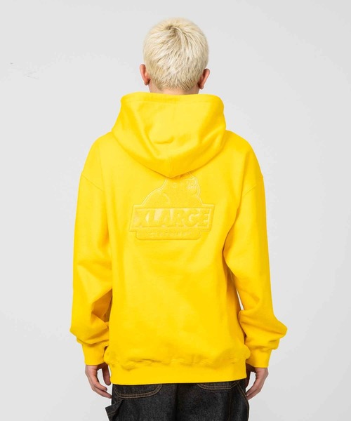 XLARGE（エクストララージ）の「EMBROIDERY SLANTED OG PULLOVER HOODED SWEAT（パーカー・メンズ・ホワイト/ブラック/ネイビー/イエロー/グリーン・S/M/L/XL）」の12枚目の写真