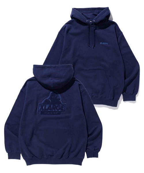 XLARGE（エクストララージ）の「EMBROIDERY SLANTED OG PULLOVER HOODED SWEAT（パーカー・メンズ・ホワイト/ブラック/ネイビー/イエロー/グリーン・S/M/L/XL）」の13枚目の写真
