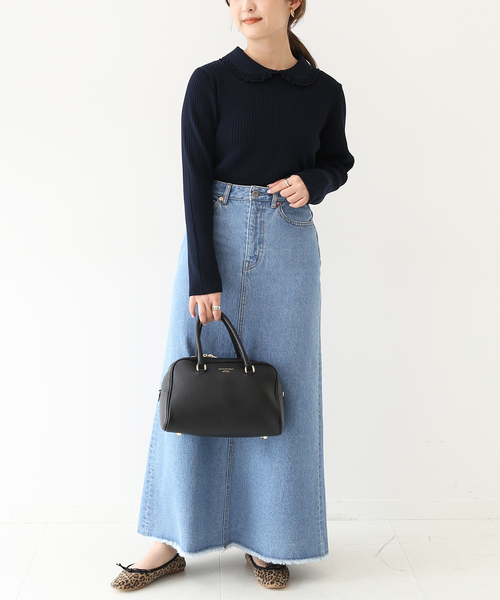 セール】LE DENIM ミッドフレアファイブポケットスカート◇（デニム  