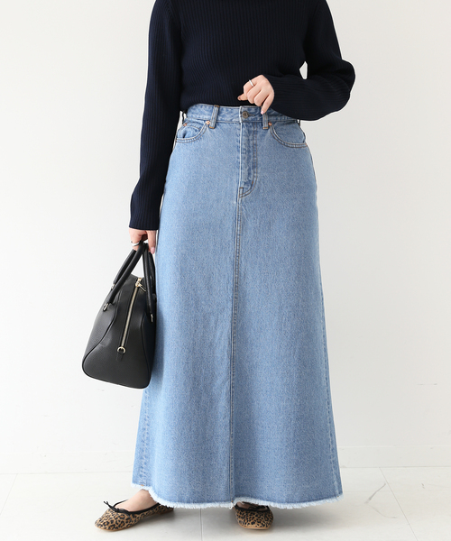 SLOBE IENA（スローブイエナ）の「LE DENIM ミッドフレアファイブポケットスカート◆（デニムスカート・レディース・ブルー系その他・36/38）」の22枚目の写真