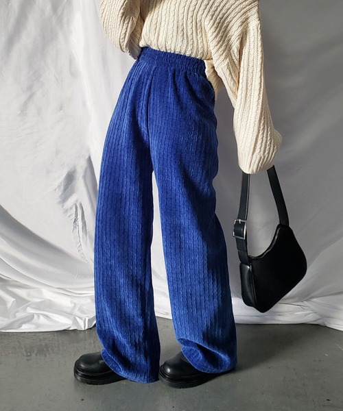 meer.大人気　ベルベットパンツ　メーア me+em select（ミームセレクト）の「モールベルベットストレート