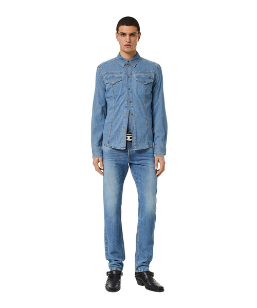 DIESEL(ディーゼル)の「DIESEL SS22 メンズ シャツ デニムシャツ ライトブルー サステナブル(シャツ/ブラウス・メンズ・インディゴブルー・SMALL/X-LARGE/MEDIUM/LARGE)」の4枚目の写真