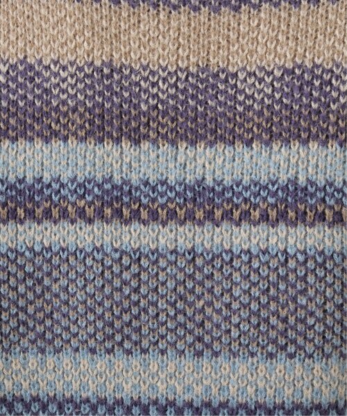 DOUBLE NAME（ダブルネーム）の「リバーシブル幾何学マルチボーダーカーデ（ニット/セーター・レディース・オフホワイト/オレンジ/キナリ・FREE）」の17枚目の写真