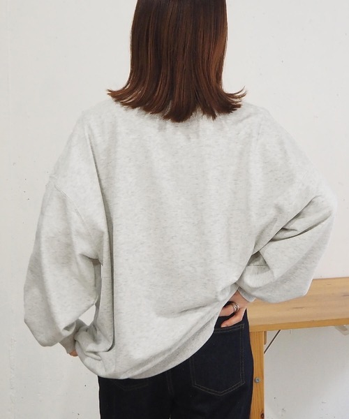 セール】エンブレムロゴ刺繍BIGスウェット/トレーナー