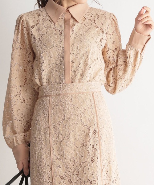 Andemiu（アンデミュウ）の「レースブラウス265696（シャツ/ブラウス・レディース・アイボリー/ブルー/ネイビー/ピンク・FREE）」の13枚目の写真