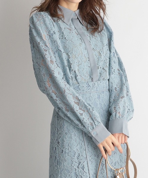 Andemiu（アンデミュウ）の「レースブラウス265696（シャツ/ブラウス・レディース・アイボリー/ブルー/ネイビー/ピンク・FREE）」の17枚目の写真