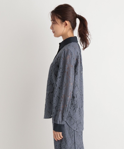 Andemiu（アンデミュウ）の「レースブラウス265696（シャツ/ブラウス・レディース・アイボリー/ブルー/ネイビー/ピンク・FREE）」の20枚目の写真