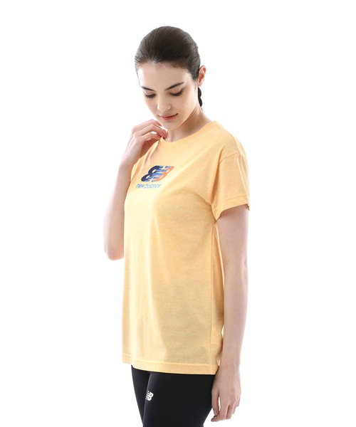 NEW BALANCE(ニューバランス)の「Relentless ノベルティクルーショートスリーブTシャツ(Tシャツ/カットソー・レディース・ライトブルー/スモークピンク/ブラック×ホワイト/イエロー系・X-LARGE/LARGE/MEDIUM/SMALL)」の5枚目の写真