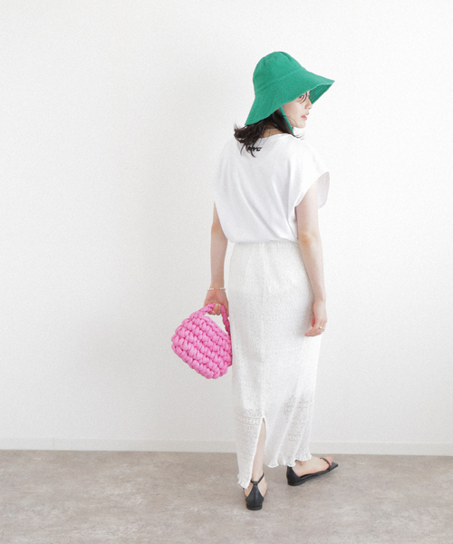 Simplicite（サンプリシテ）の「レース チビプリーツスカート◆（スカート・レディース・ホワイト/ブラック/パープル・FREE）」の5枚目の写真