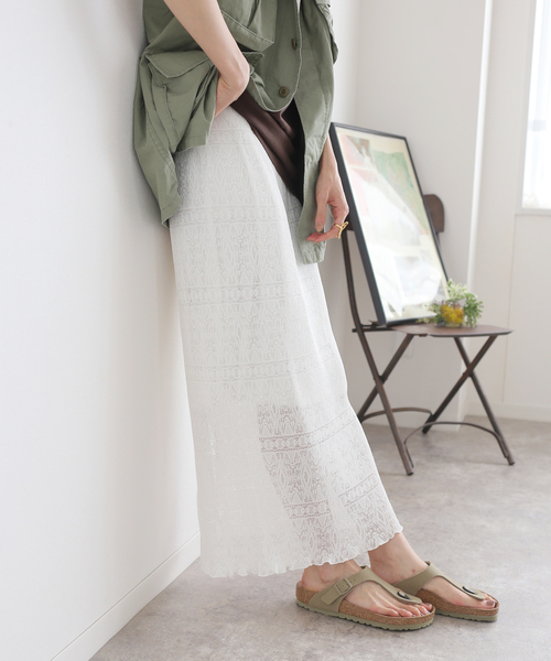 Simplicite（サンプリシテ）の「レース チビプリーツスカート◆（スカート・レディース・ホワイト/ブラック/パープル・FREE）」の9枚目の写真