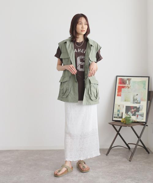 Simplicite（サンプリシテ）の「レース チビプリーツスカート◆（スカート・レディース・ホワイト/ブラック/パープル・FREE）」の10枚目の写真