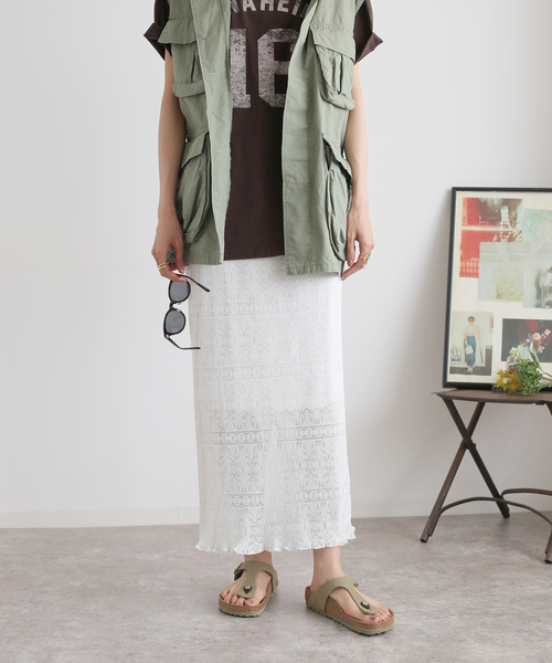 Simplicite（サンプリシテ）の「レース チビプリーツスカート◆（スカート・レディース・ホワイト/ブラック/パープル・FREE）」の14枚目の写真