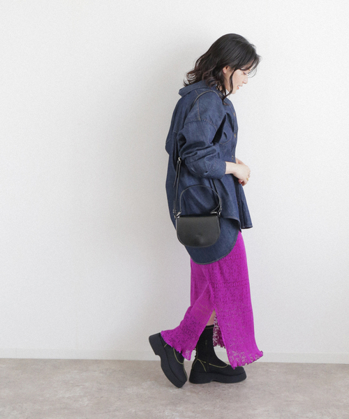 Simplicite（サンプリシテ）の「レース チビプリーツスカート◆（スカート・レディース・ホワイト/ブラック/パープル・FREE）」の17枚目の写真