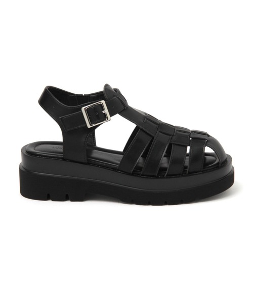 GLOBAL WORK（グローバルワーク）の「厚底グルカサンダル/262834（サンダル・レディース・ブラック/オフホワイト・MEDIUM/LARGE）」の20枚目の写真