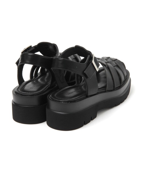 GLOBAL WORK（グローバルワーク）の「厚底グルカサンダル/262834（サンダル・レディース・ブラック/オフホワイト・MEDIUM/LARGE）」の19枚目の写真