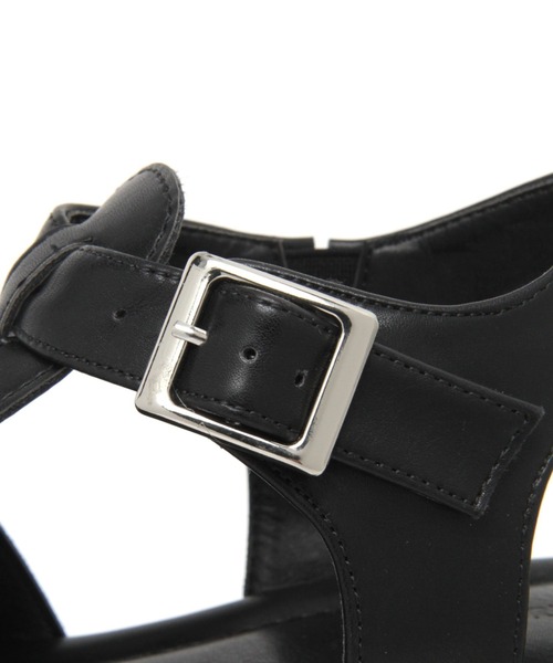 GLOBAL WORK（グローバルワーク）の「厚底グルカサンダル/262834（サンダル・レディース・ブラック/オフホワイト・MEDIUM/LARGE）」の16枚目の写真