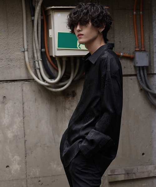 G.O.C（ジーオーシー）の「フローラルジャガードサテンシャツ（シャツ/ブラウス・メンズ・ホワイト/ブラック/ベージュ/ブルー・MEDIUM/LARGE）」の17枚目の写真